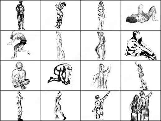 figure sketch brush