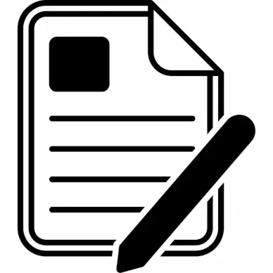 file alt sign icon flat black white outline