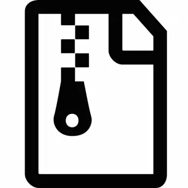 file archive icon flat black white outline