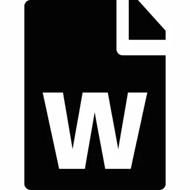 file word sign template flat black white contrast design