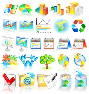 financial statistics class icon vector