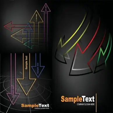 fine arrows background vector