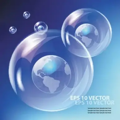 fine bubbles and blue sky 03 vector