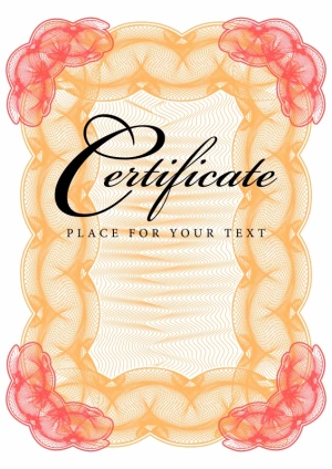 certificate frame template colored elegant symmetric seamless curves