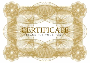 diploma frame template elegant seamless curves classic symmetric