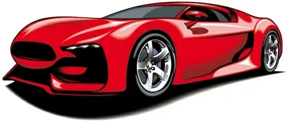 fine sports car 03 vector