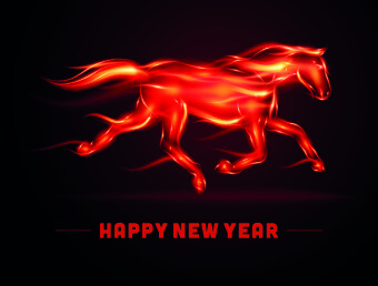fire horse14 design vector