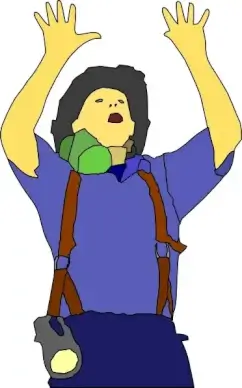 Fireman Asking For Support clip art
