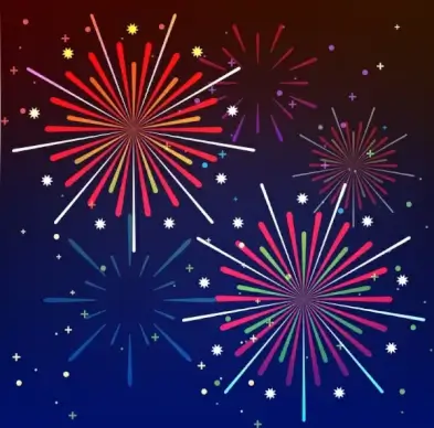 fireworks background design colorful lines decoration