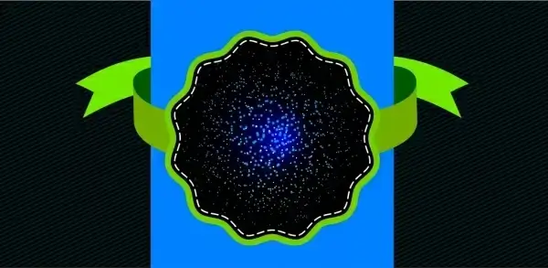 fireworks background sparkling design green ribbon decoration