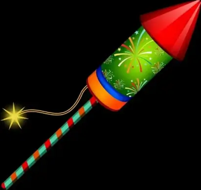 fireworks bullet icon design multicolored closeup decoration