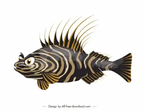 fish icon colored flat modern design