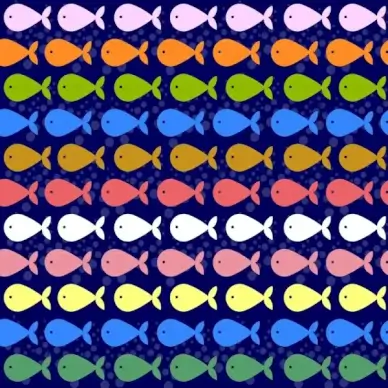 fishes background colorful icons flat repeating design
