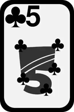 Five Of Clubs clip art