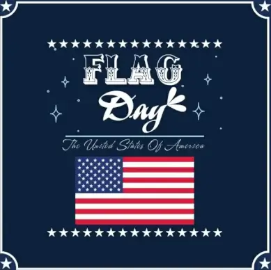 flag day banner usa nation symbol star decoration