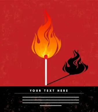 flaming match background red design shadow decor