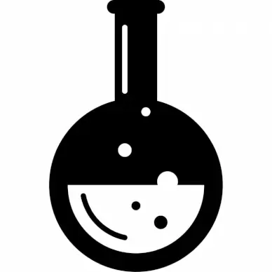 flask sign icon flat contrast black white sketch