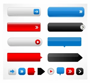 Flat Web Button Elements