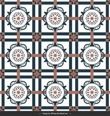 floor tile pattern template symmetric design floral geometry