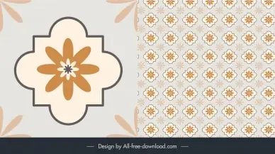 floor tiles pattern template flat classical simple floral shapes symmetry