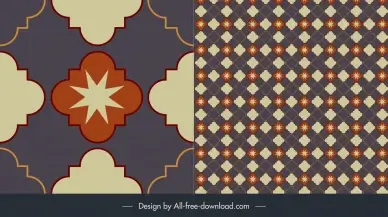 floor tiles pattern template vintage seamless geometric shapes