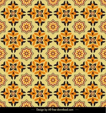 flora pattern template classical repeating symmetric decor