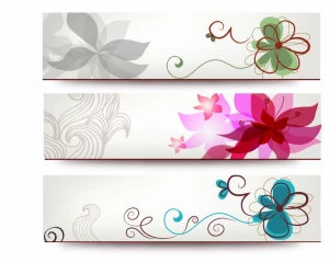 Floral banners