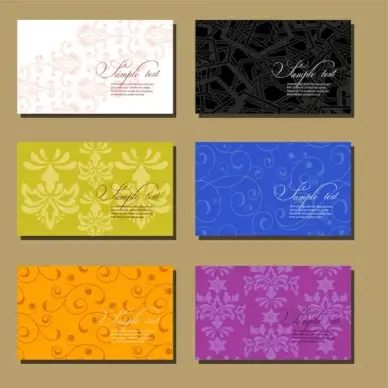 floral business card templates collection