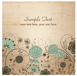 Floral greeting card