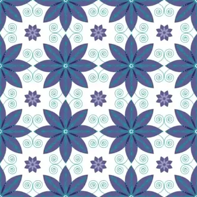 floral pattern background curves symmetric repeating style