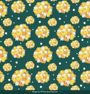 floral pattern template bright repeating petals modern flat