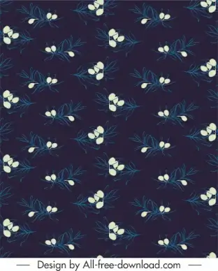 floras pattern repeating design dark decor