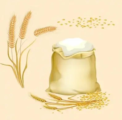 flour background shiny yellow design cereal sack icons