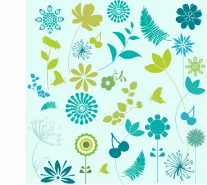 Flower and Leaf Design Elements