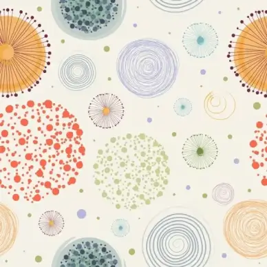 flower background colorful flat circles sketch