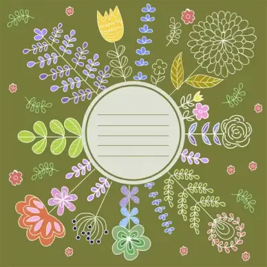 flower frame with coppy space