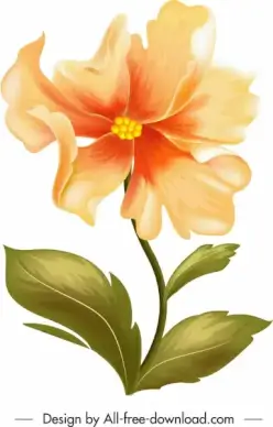 flower painting colored classical handdrawn sketch