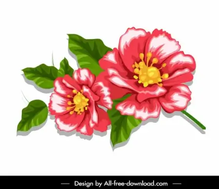 flower painting colorful classical handdrawn decor