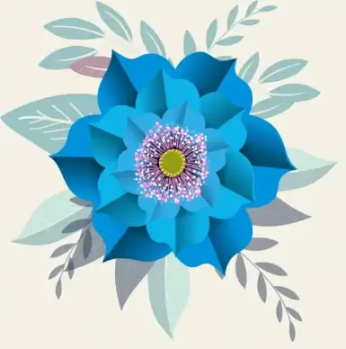 flower painting multicolored ornament 3d design