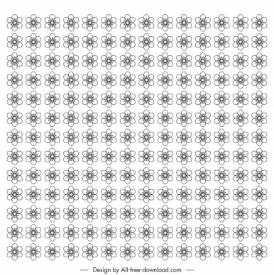 flower pattern template classic style repeating petals decor
