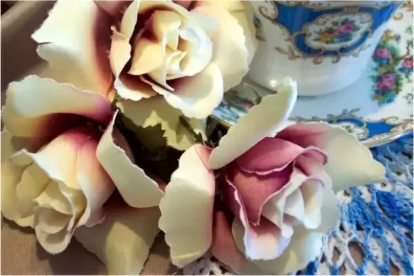 flowers and tea cup