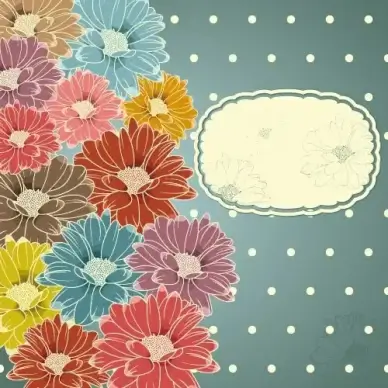 flowers background 03 vector