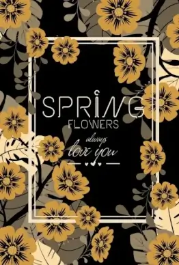 flowers background classical dark design