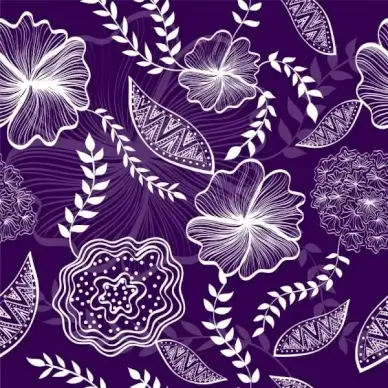 flowers background flat violet design