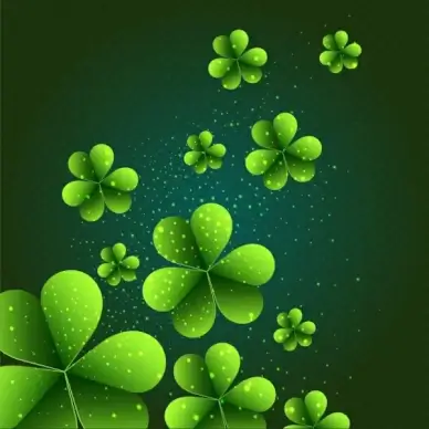 flowers background sparkling dark green decor