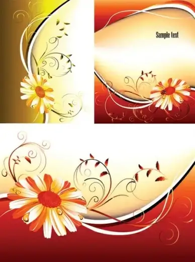 flowers decorative pattern background vector