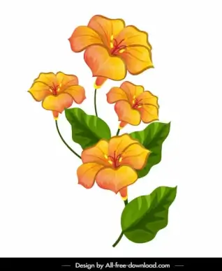 flowers painting blooming sketch colorful handdrawn design