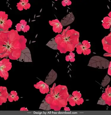 flowers painting dark decor blooming petals sketch