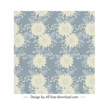 flowers pattern blurred classic design
