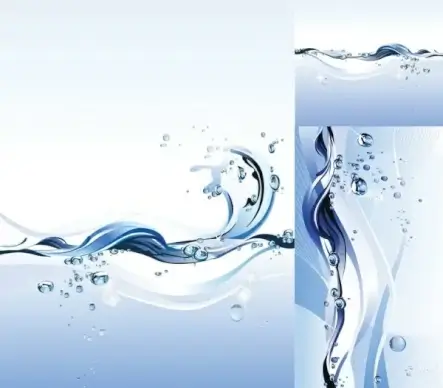 flowing water theme vector